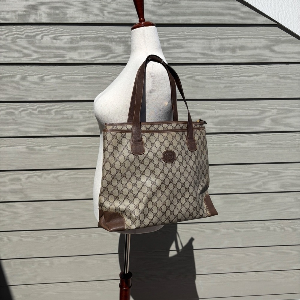 Authentic Vintage Gucci GG Plus tote bag